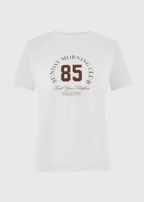White Sunday Morning Club T-Shirt - XS Image 4