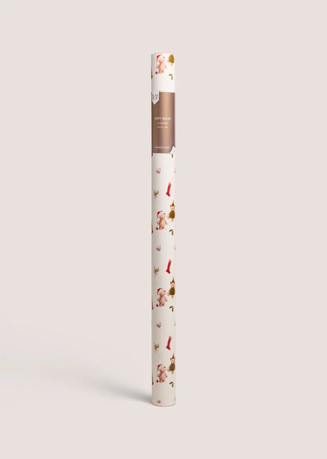 White Patch & Peg Bear Wrapping Paper 12 Metres