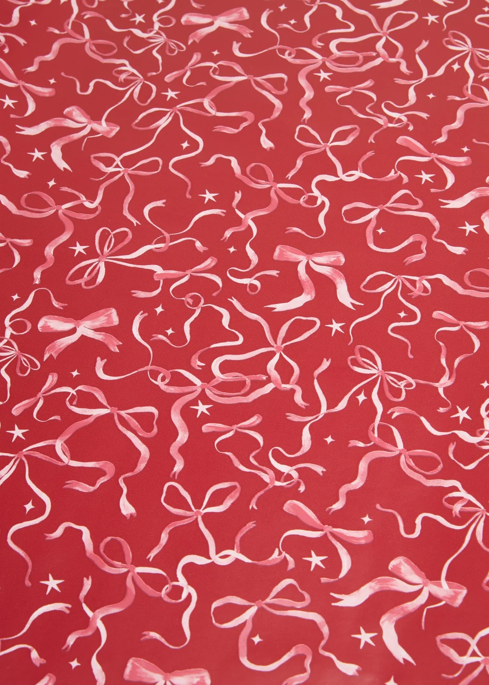 Burgundy Bow Wrapping Paper 8 Metres Image 2