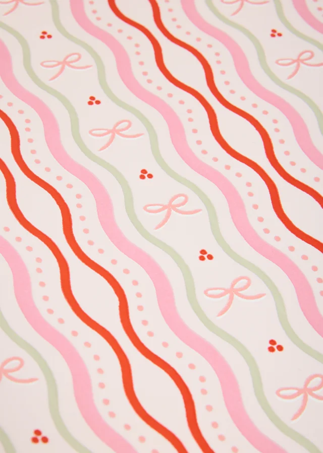 Pink Bow Wrapping Paper