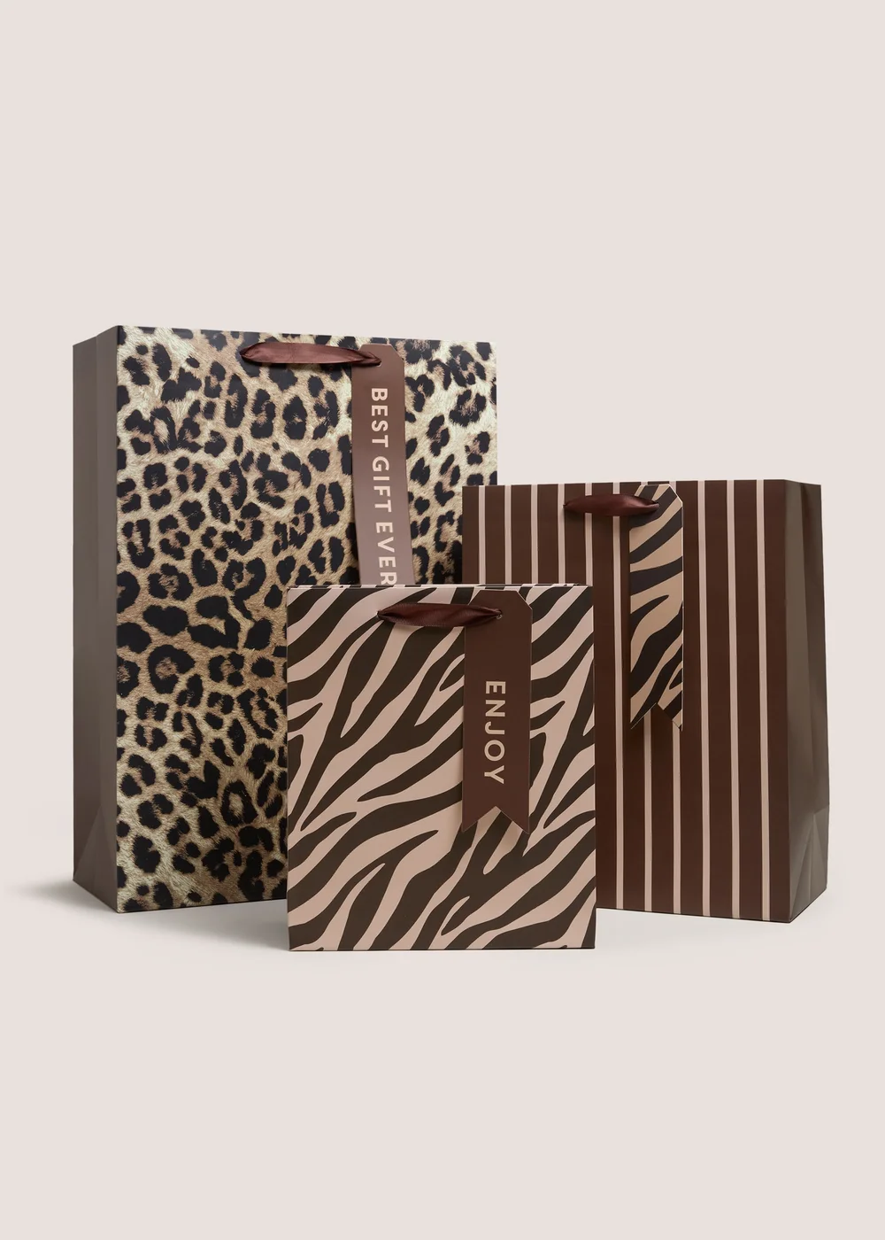 3 Pack Animal Print Gift Bag Image 1