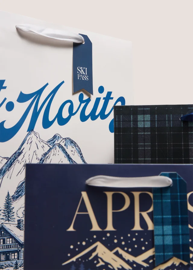 3 Pack Ski Lodge Gift Bags