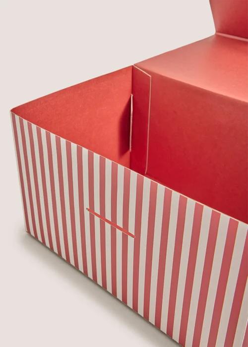 Christmas Striped Gift Box Image 2