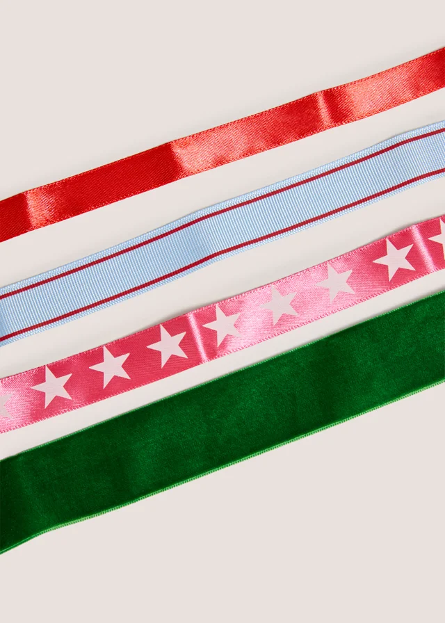 4 Pack Multicoloured Ribbon