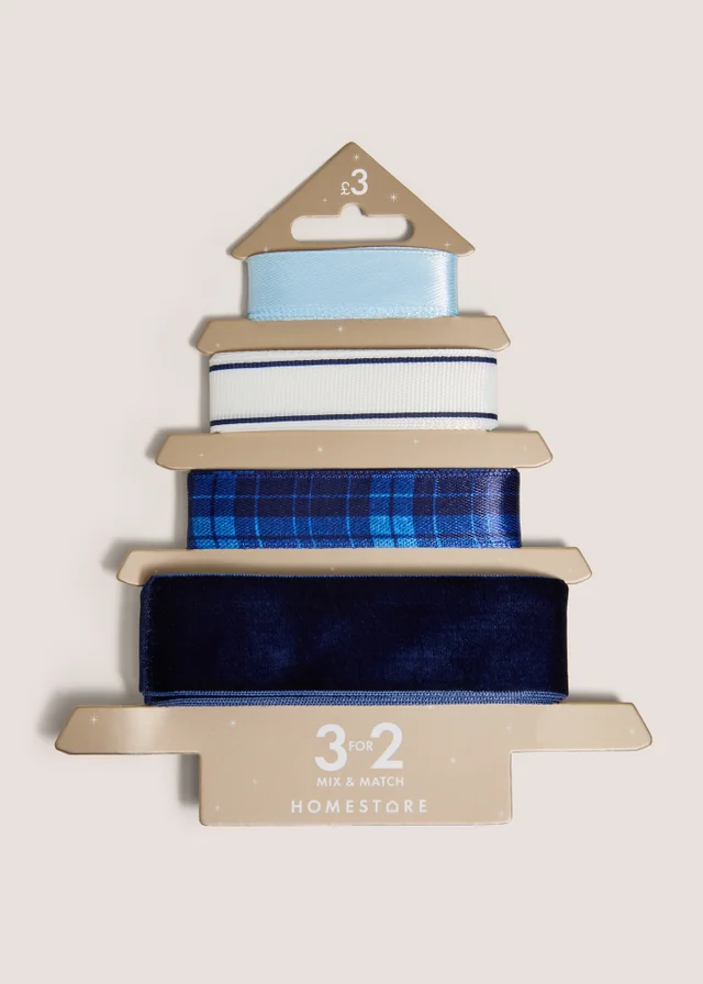 4 Pack Blue Ribbons