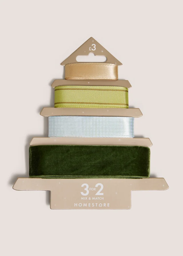 4 Pack Green Ribbons