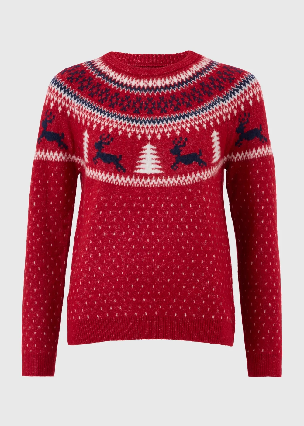 Red Fairisle Matching Family Christmas Jumper - XS Image 5