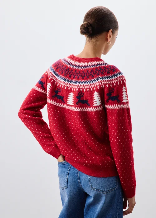 Red Fairisle Matching Family Christmas Jumper - XS Image 2
