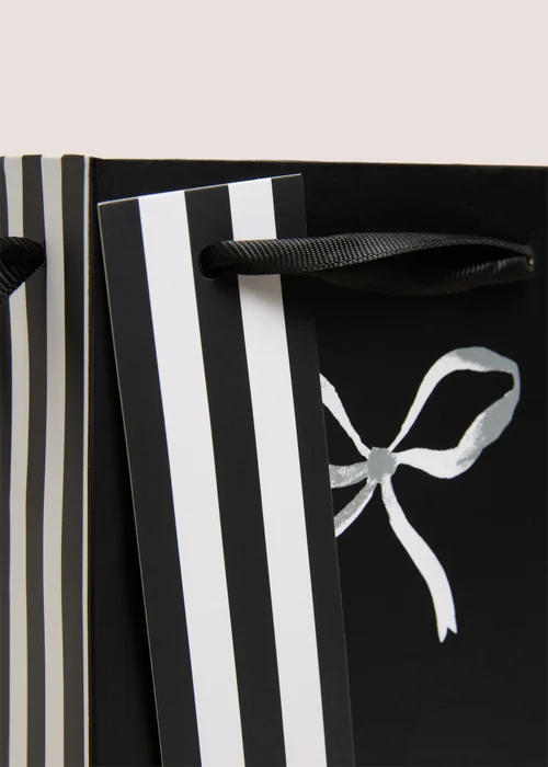 Bow Christmas Bottle Gift Bag Image 2