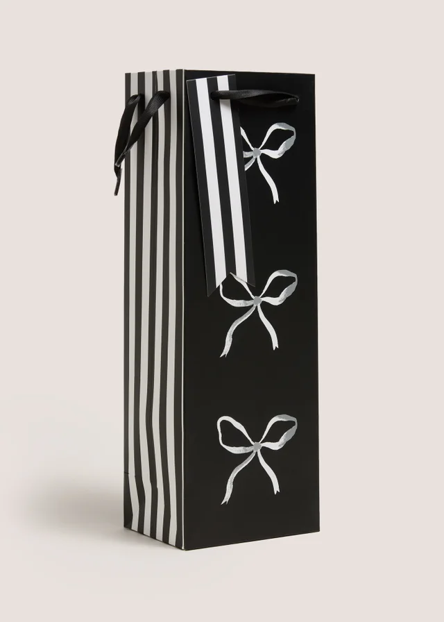 Bow Christmas Bottle Gift Bag