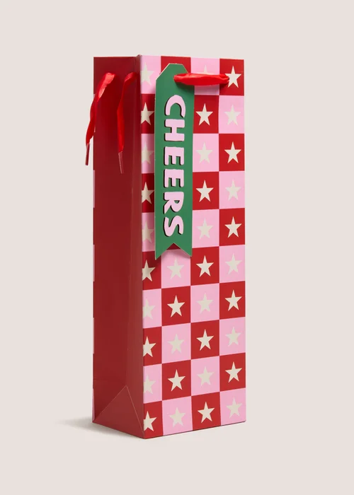 Cheers Christmas Bottle Gift Bag Image 1