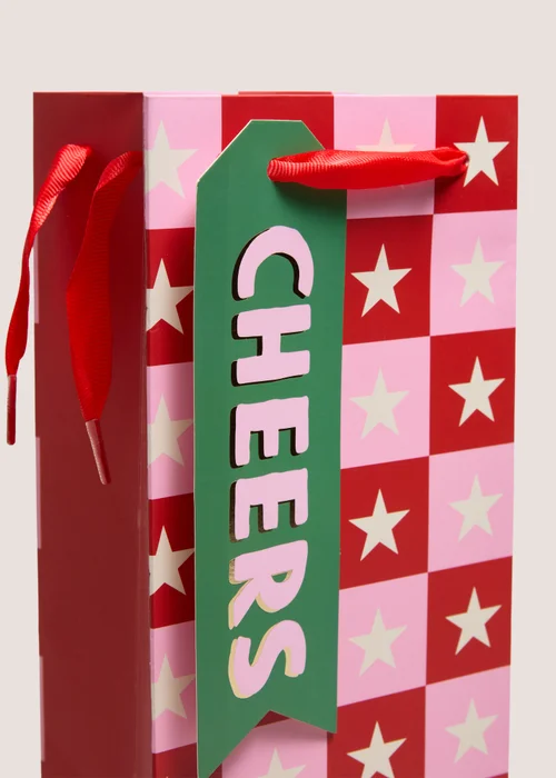 Cheers Christmas Bottle Gift Bag Image 2