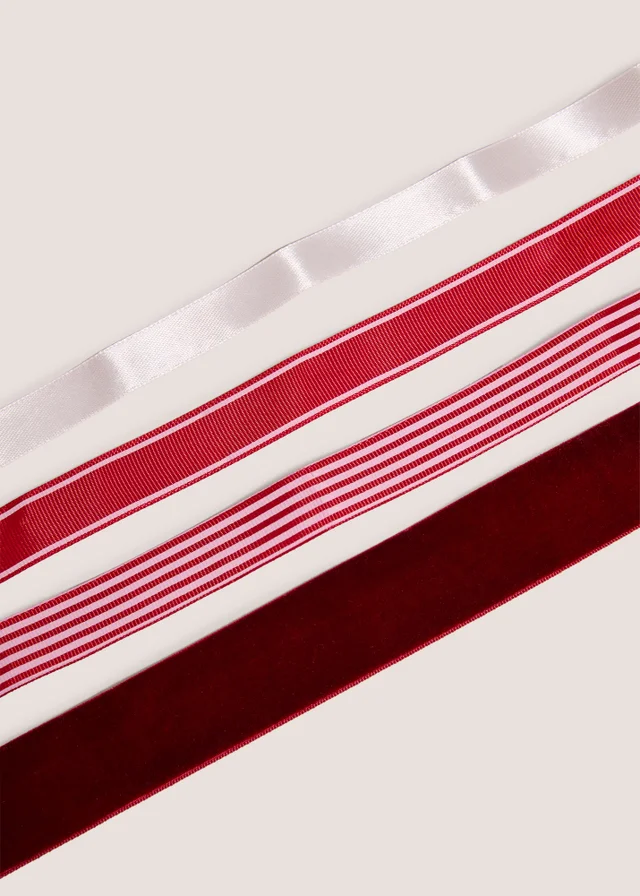 4 Pack Burgundy Ribbons