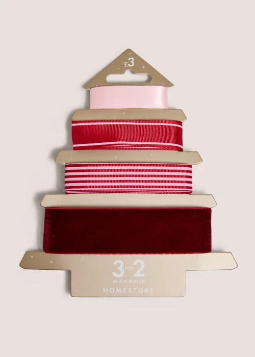 4 Pack Burgundy Ribbons Image 1