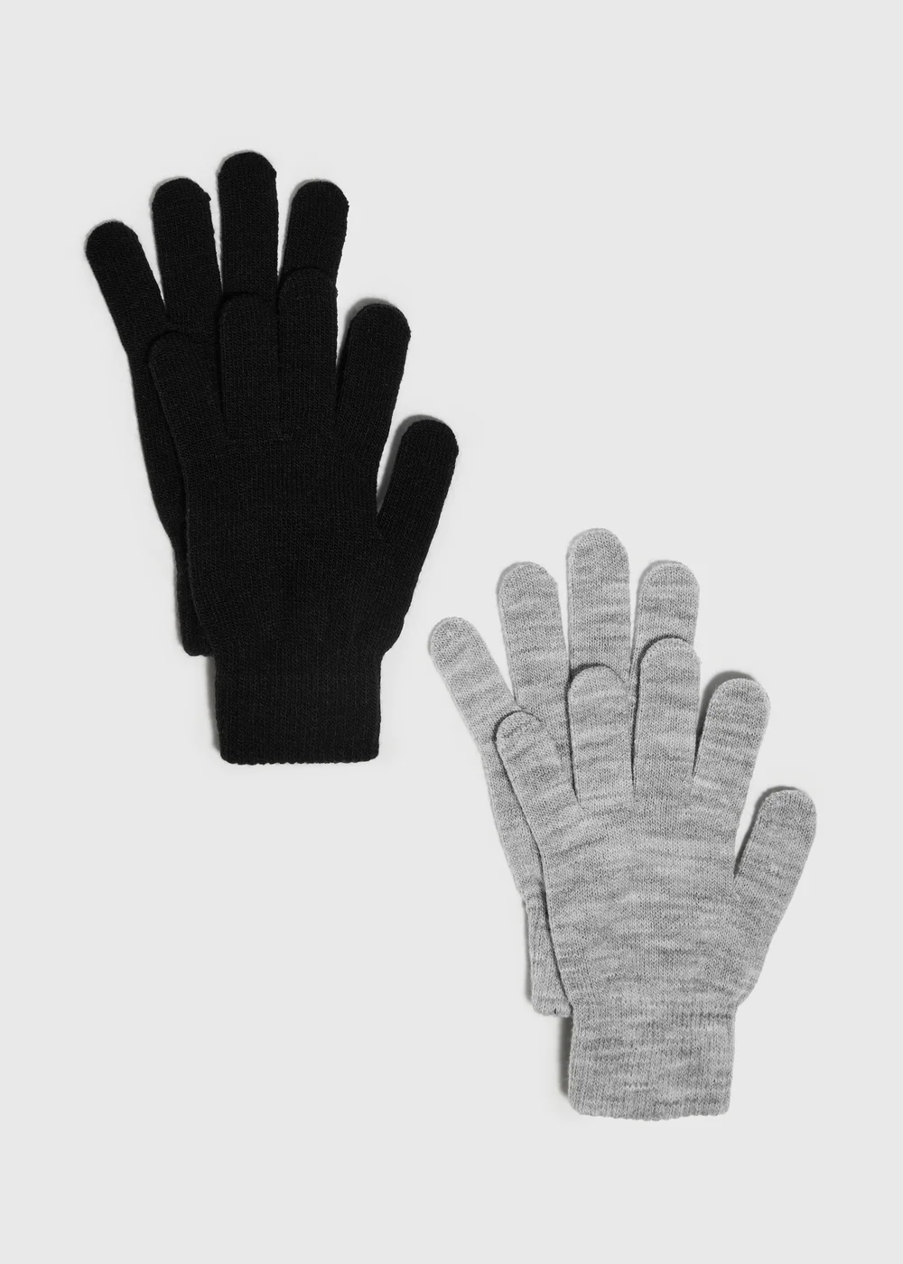 Grey & Black 2 Pack Kids Magic Gloves - One Size Image 1