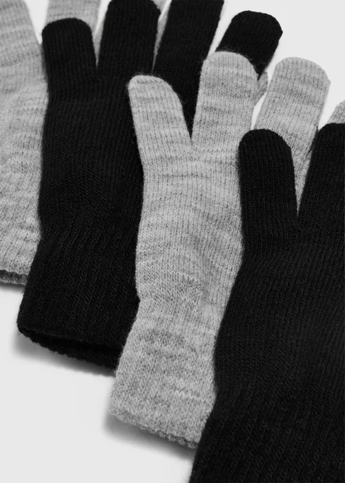 Grey & Black 2 Pack Kids Magic Gloves - One Size Image 2