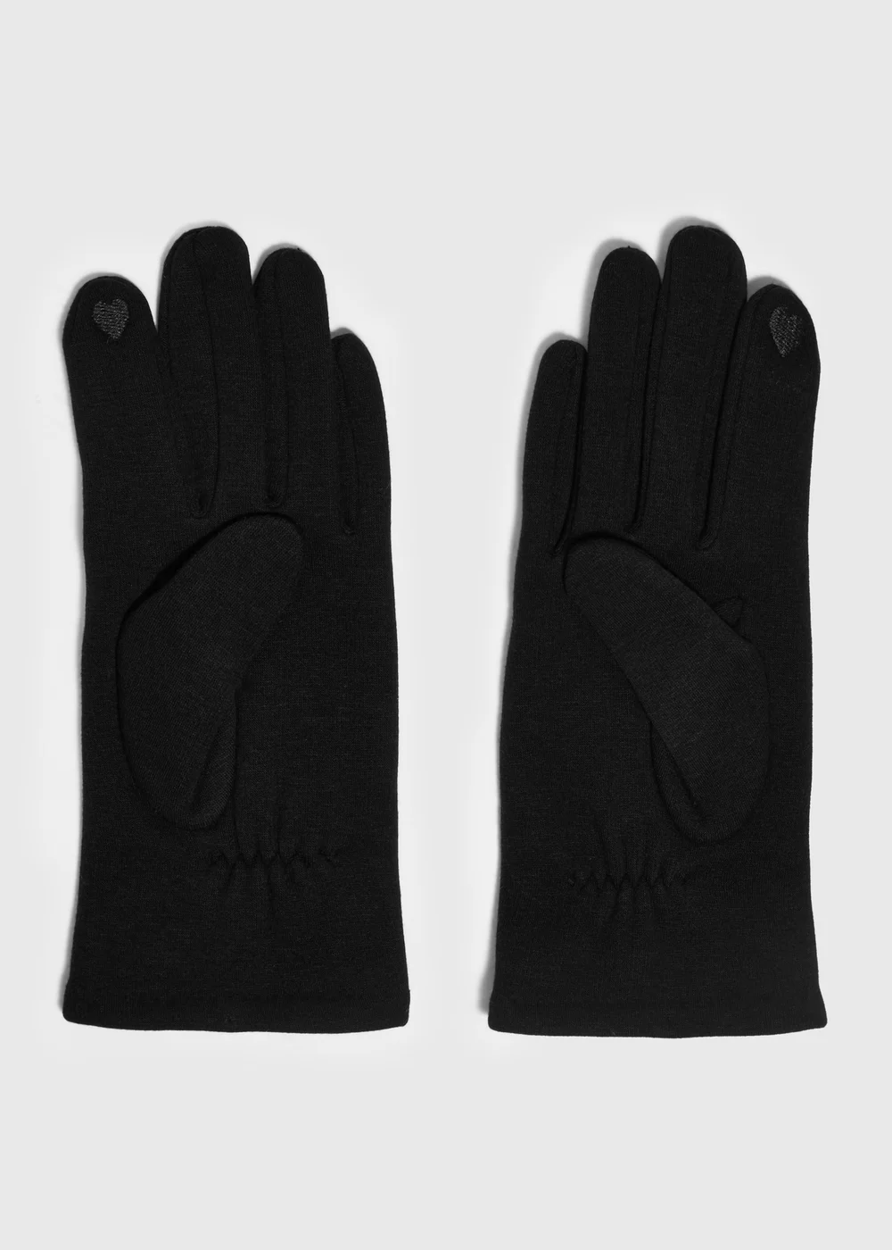 Black Touchscreen Gloves - One Size Image 1