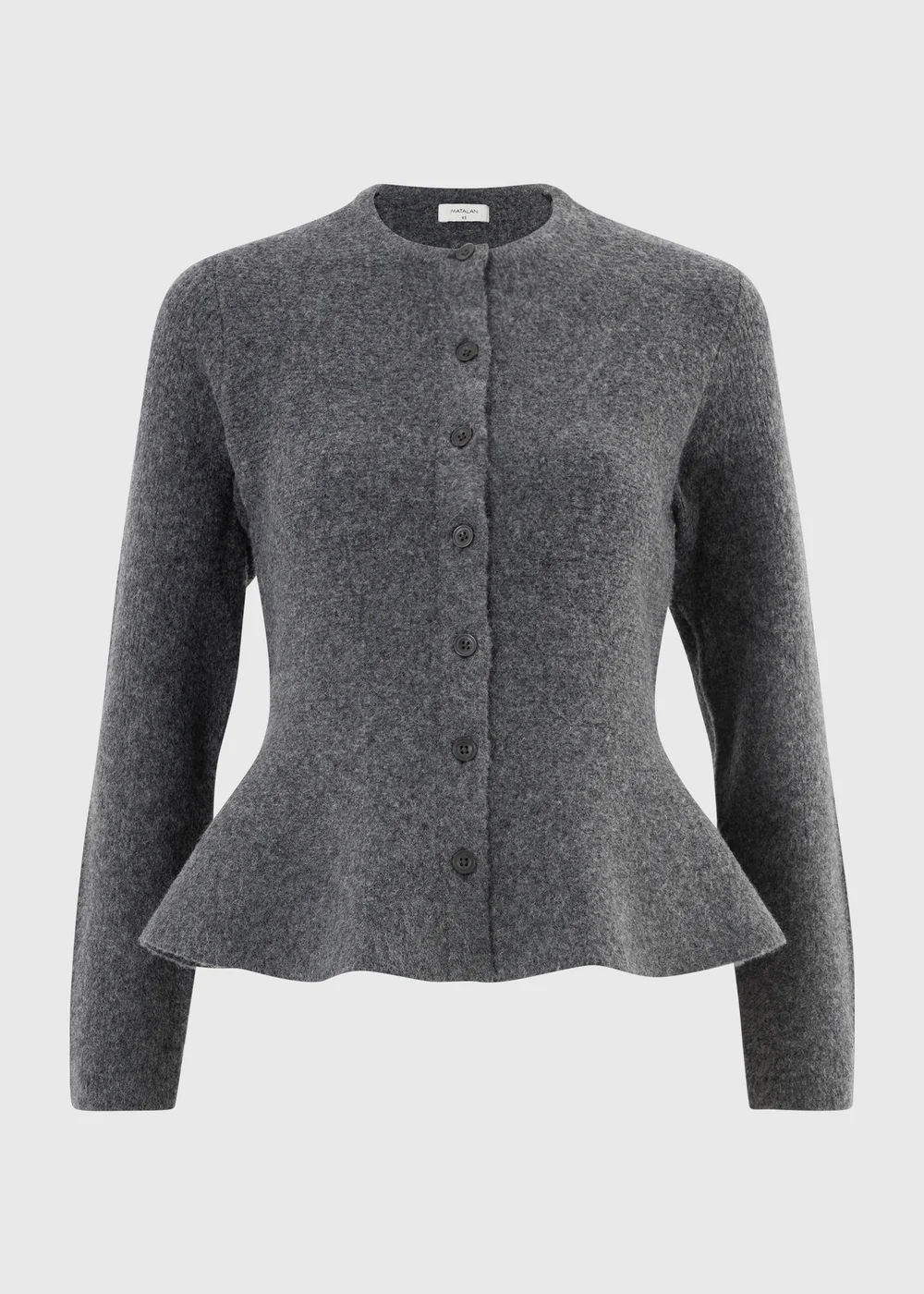 Charcoal Grey Peplum Cardigan - XS Image 1