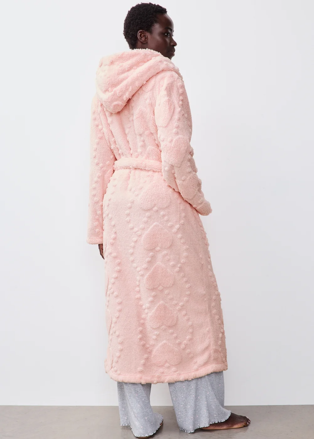 Pink Heart Hooded Dressing Gown - XS Image 2