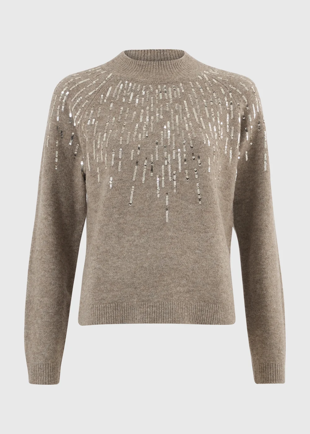 Mocha Scatter Sequin Jumper - XS Image 1