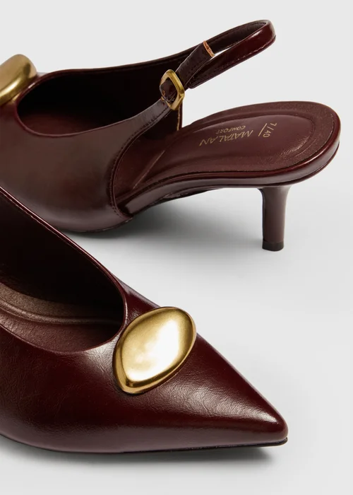 Burgundy Kitten Heels - 3 Image 3