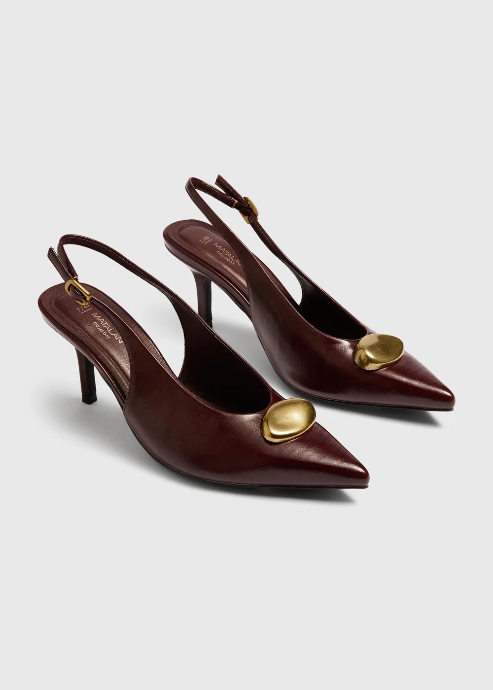 Burgundy Kitten Heels - 3 Image 2