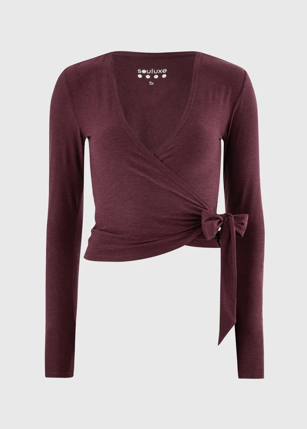 Souluxe Burgundy Wrap Gym Top - M Image 4