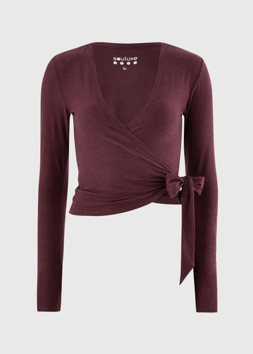 Souluxe Burgundy Wrap Gym Top - M Image 4