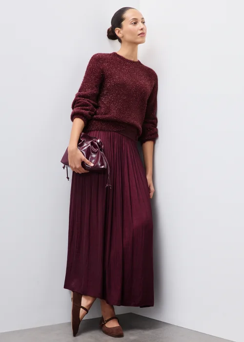 Wine Tinsel Jumper - XS Image 4