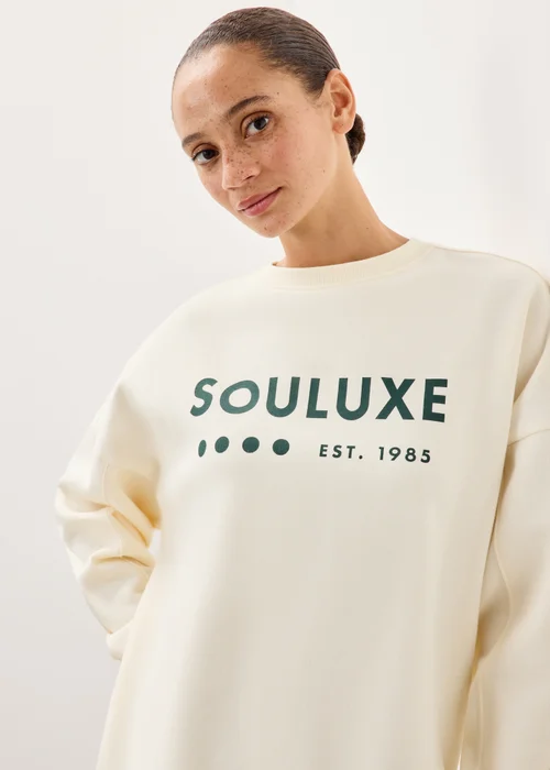 Souluxe Cream Graphic Jumper - XS Image 3