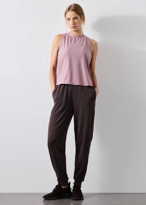 Souluxe Chocolate Cuffed Yoga Joggers - XS Image 1