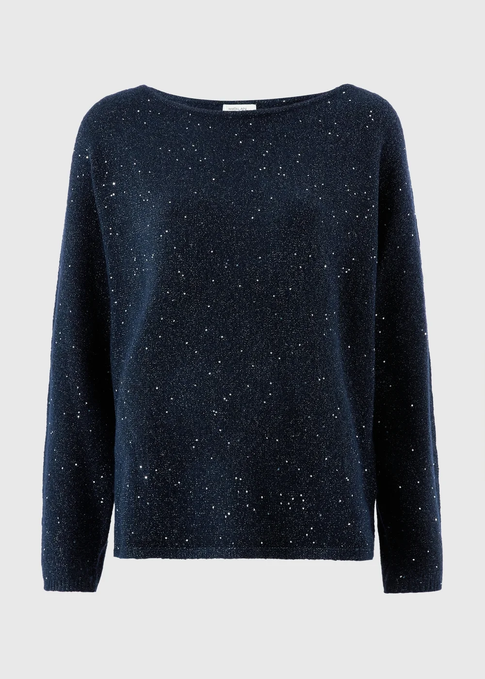Navy Sequin Yarn Sweatshirt - XS Image 1