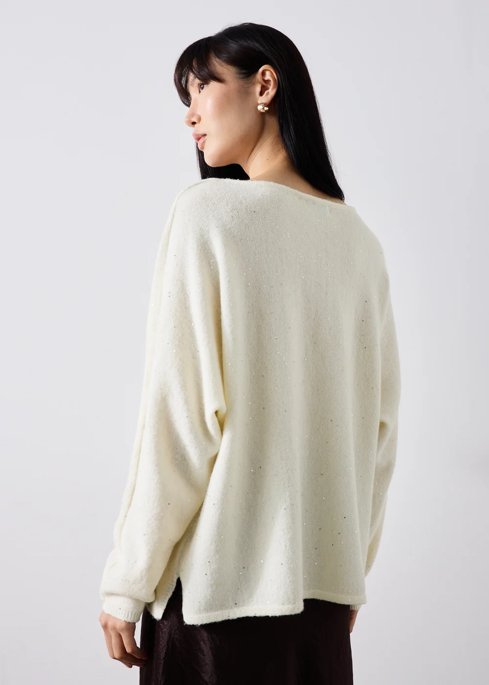 Cream Sequin Jumper - XS Image 2