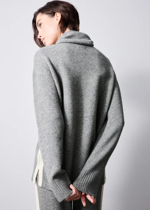 Charcoal Side Stripe Co Ord Sweatshirt - XS Image 3