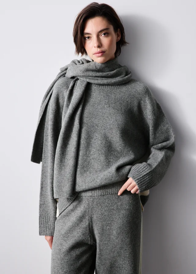 Charcoal Side Stripe Co Ord Sweatshirt