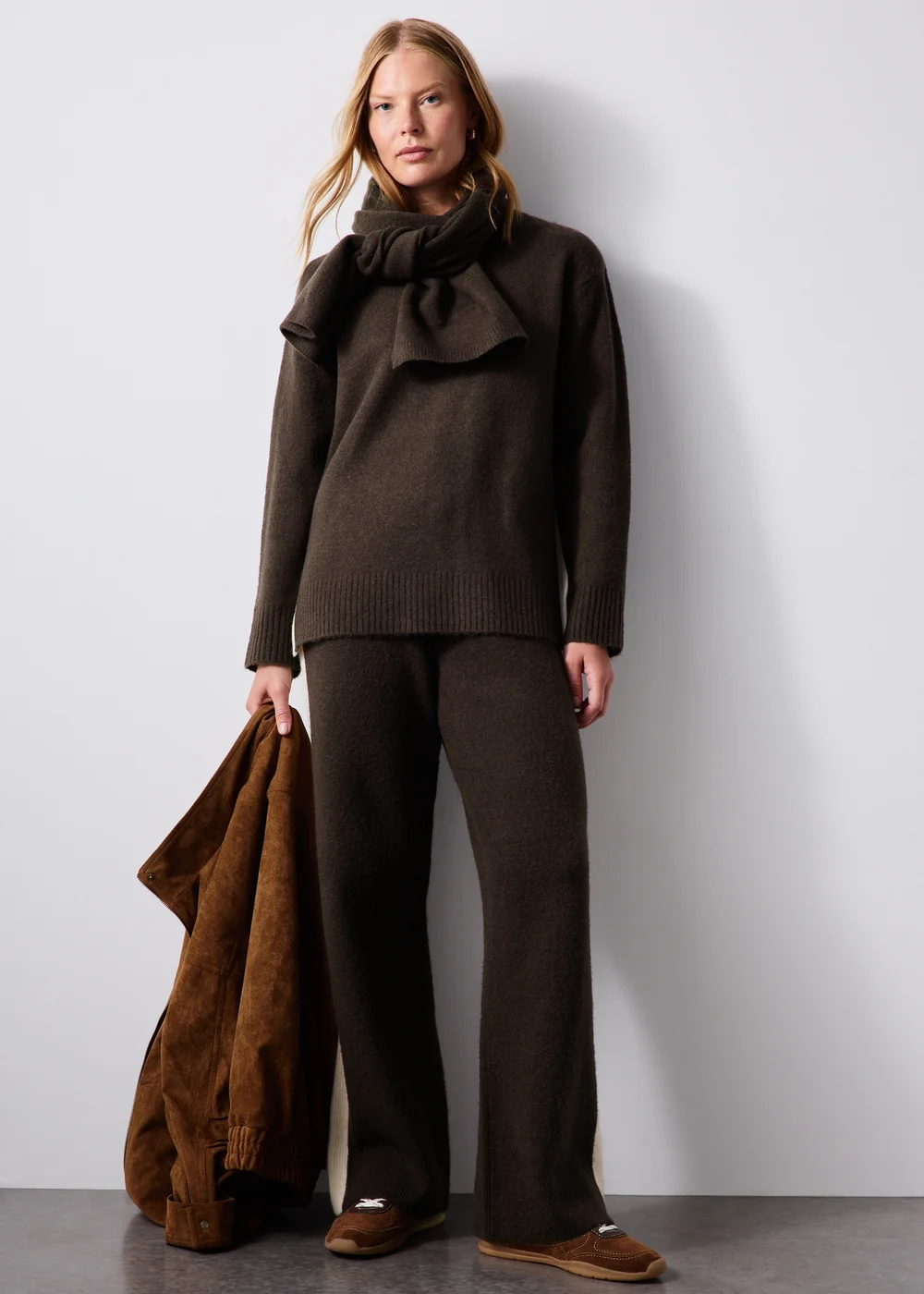 Chocolate Side Stripe Co Ord Sweatshirt - XS Image 2