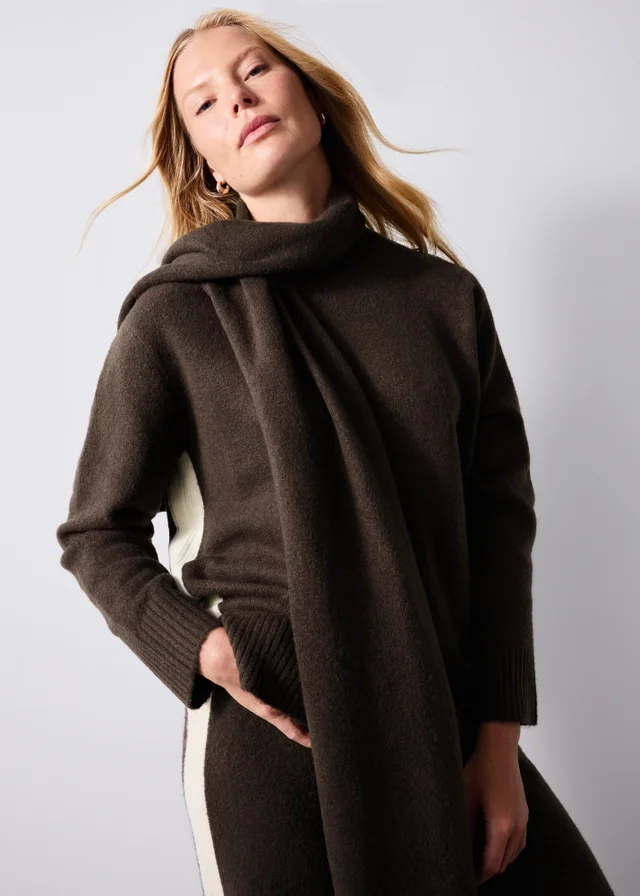 Chocolate Side Stripe Co Ord Sweatshirt