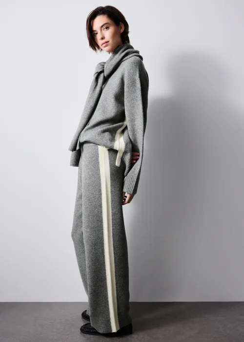 Charcoal Side Stripe Co Ord Trousers - 8 Image 1