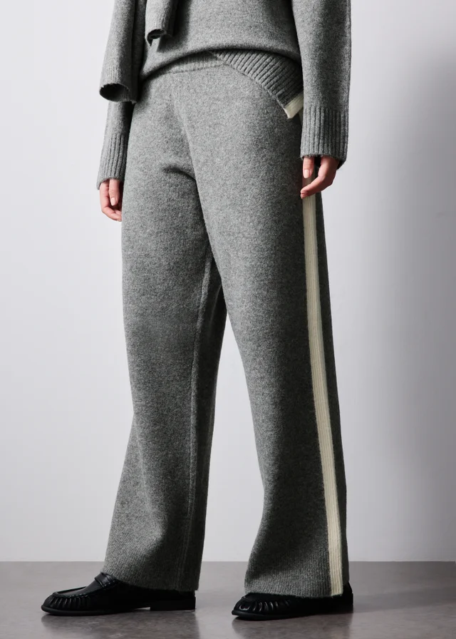 Charcoal Side Stripe Co Ord Trousers
