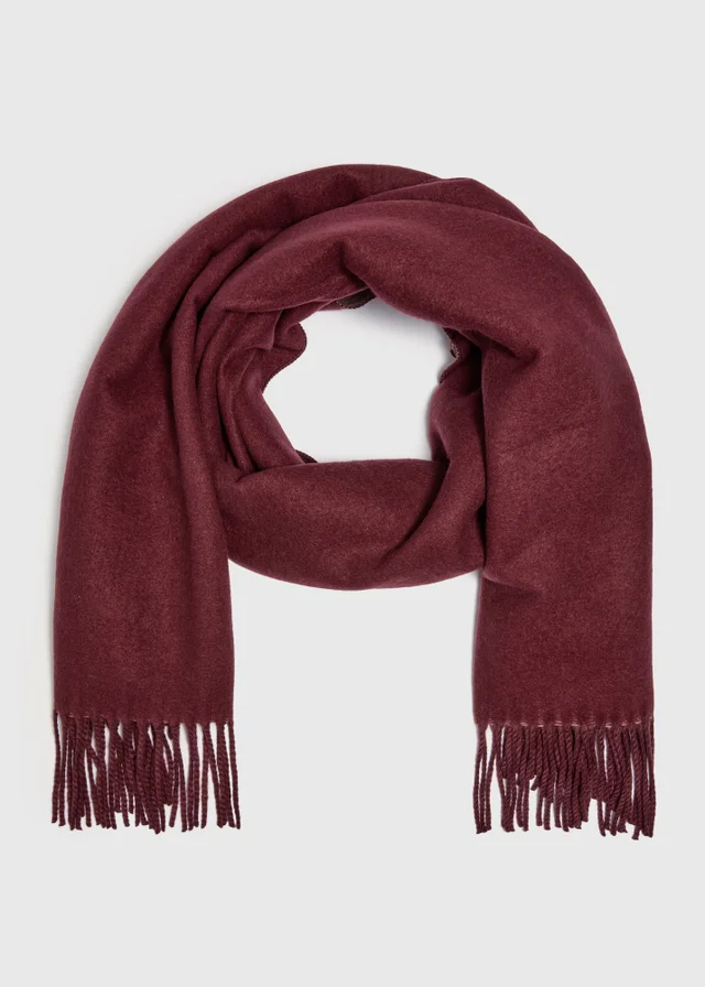 Burgundy Plain Scarf