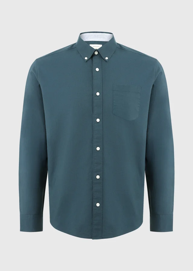 Teal Oxford Print Shirt