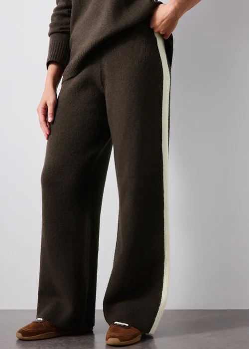 Chocolate Brown Side Stripe Co Ord Trousers - 8 Image 3