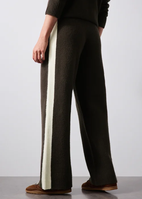 Chocolate Brown Side Stripe Co Ord Trousers - 8 Image 3