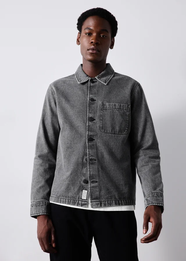 Charcoal Washed Denim Shacket