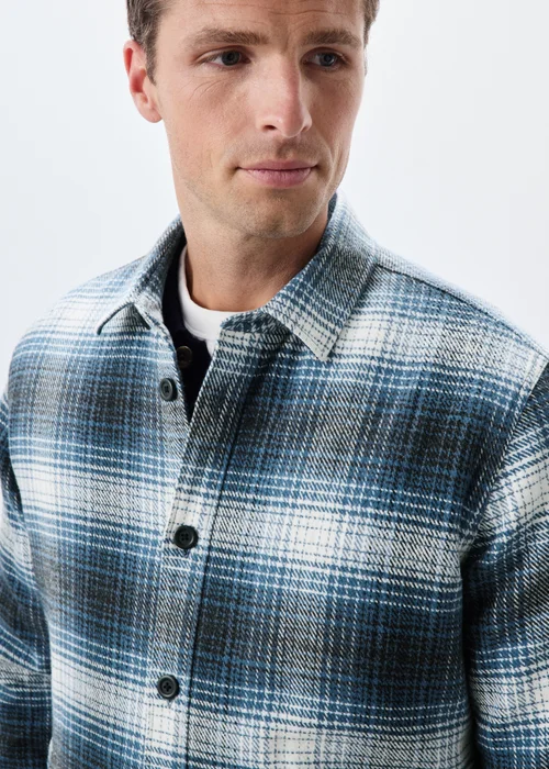 Navy Check Quilted Shacket - S Image 3