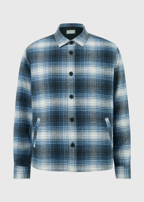 Navy Check Quilted Shacket - S Image 5