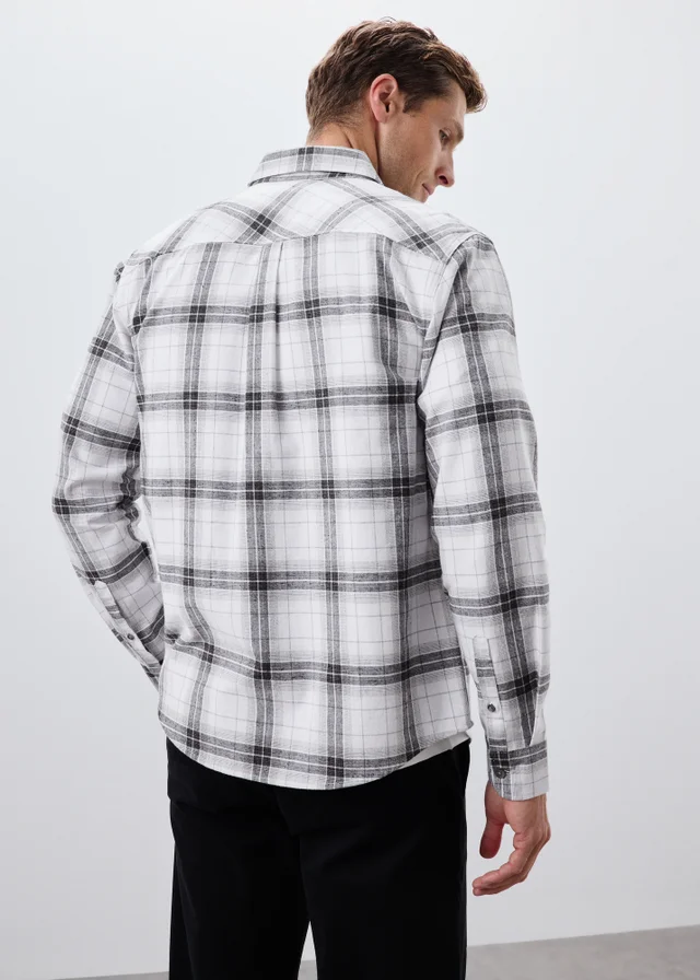 Ecru Checked Flannel