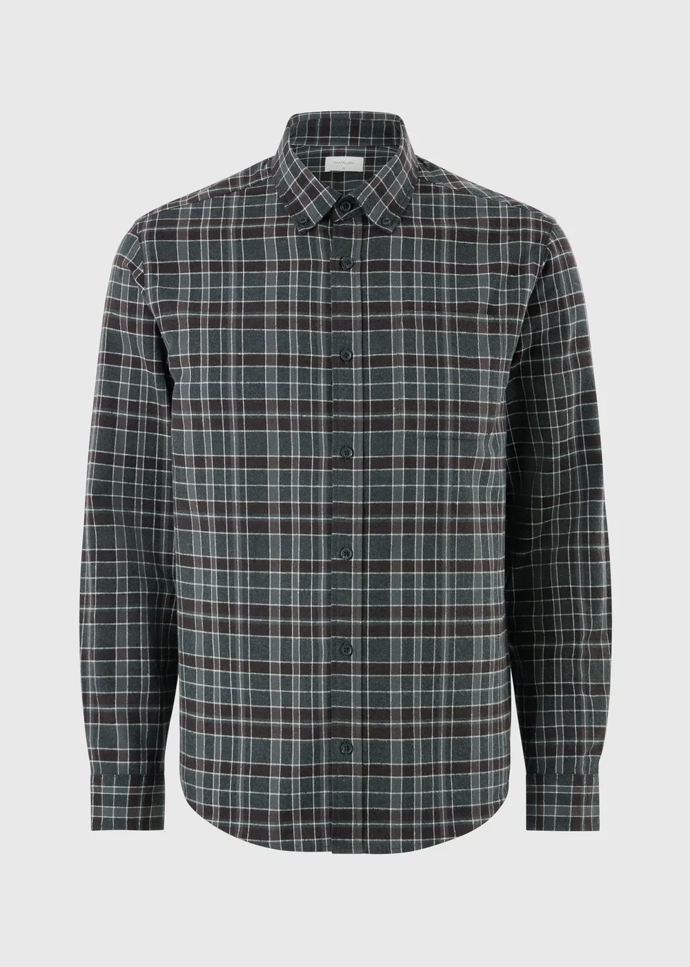 Charcoal Check Flannel Shirt - S Image 4