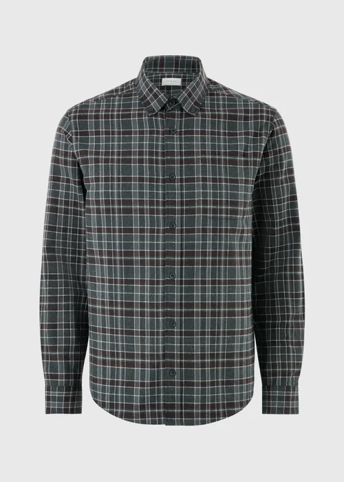 Charcoal Check Flannel Shirt - S Image 4