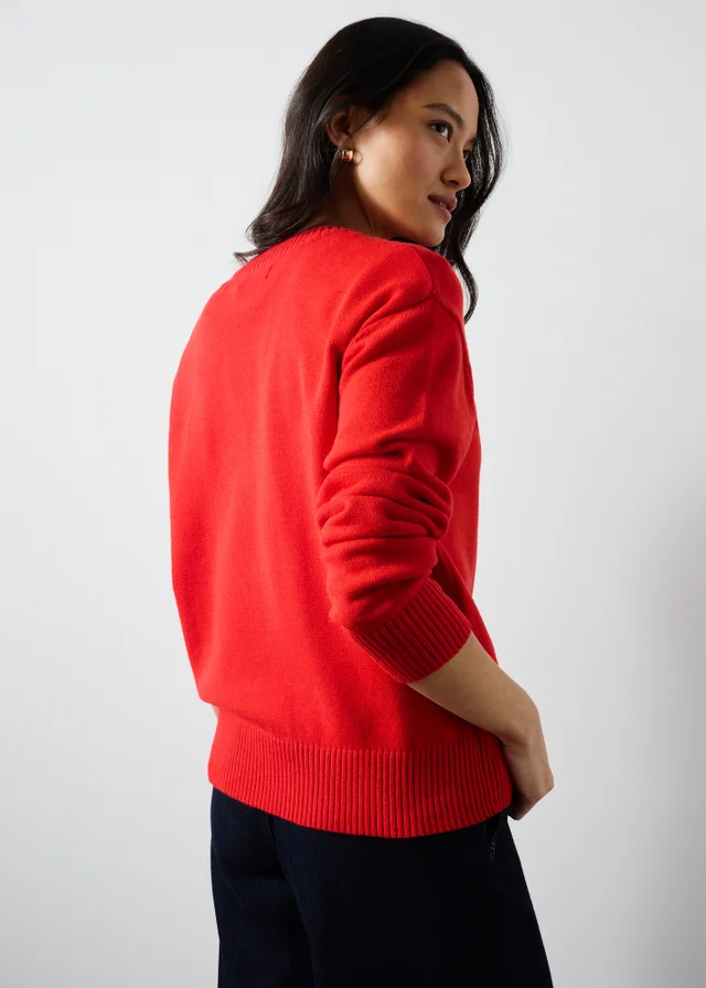 Red Apres Ski Jumper